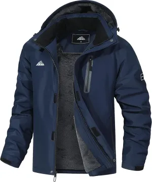 Men's Mountain Ski Jacket Warm Winter Snow Coat Waterproof Snowboarding Jacket Outdoor Windbreaker Hooded for Hiking