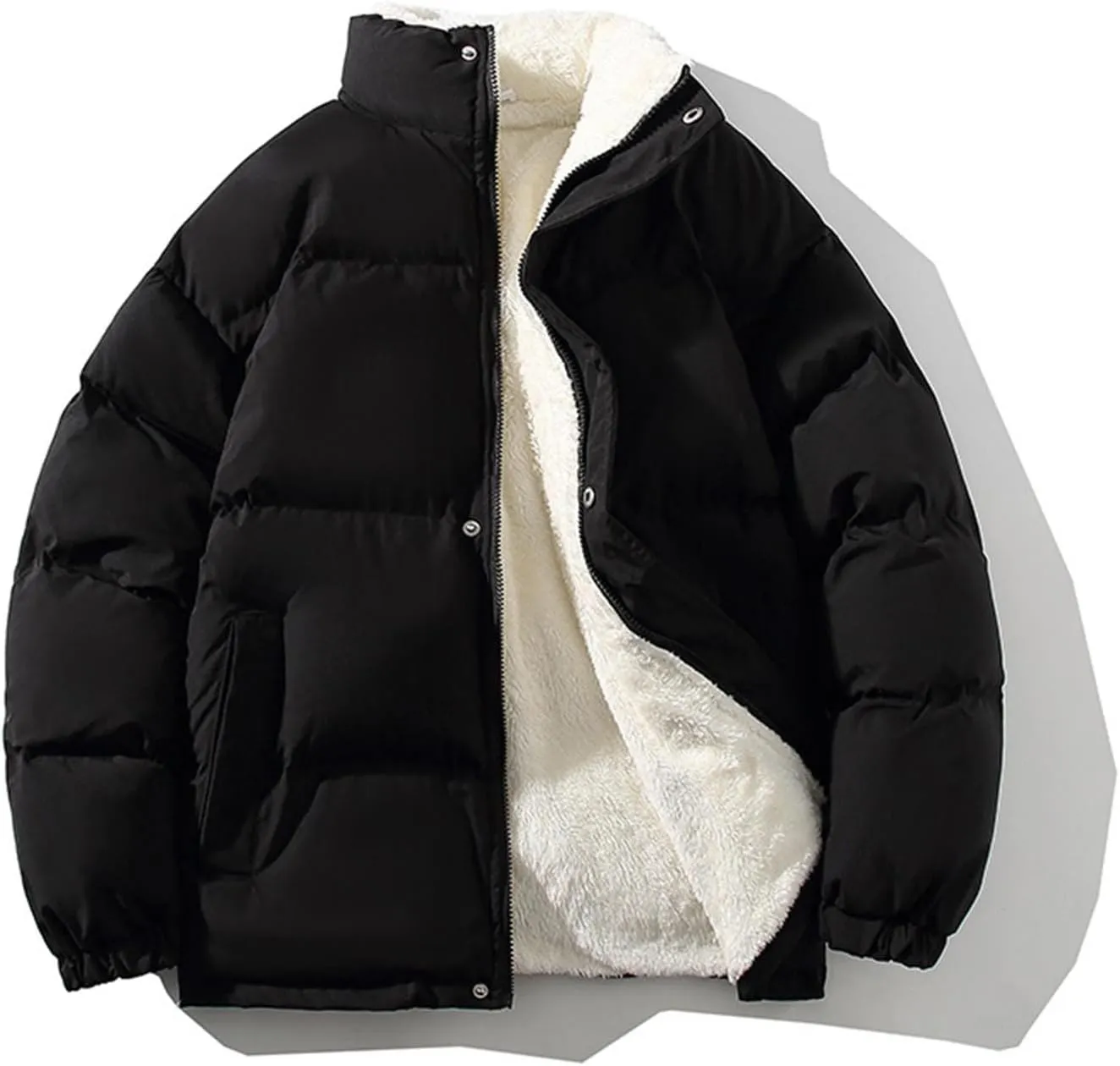 Men's Puffer Jacket Down Alternative Waterproof Winter Bubble Coats Jackets For Men, L-4XL
