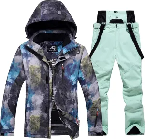 Mens Ski Jacket and Pants Set Waterproof Snow Suit Mountain Windproof Snowboard Jacket Winter Outdoor Ski Suit