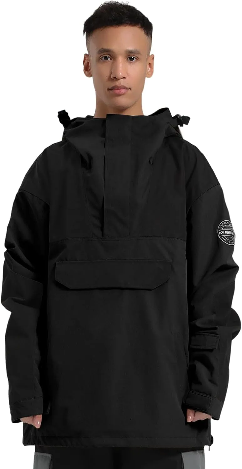 Mens Snowboard Jacket Ski Pullover Coat Warm Waterproof Windproof Men Snowboarding Jacket Winter Sports