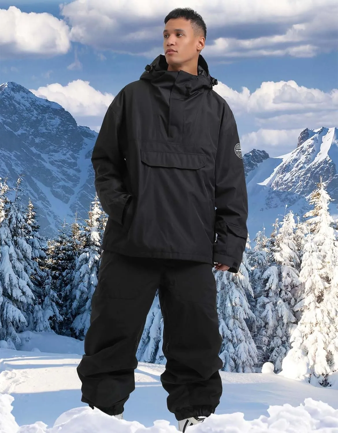 Mens Snowboard Jacket Ski Pullover Coat Warm Waterproof Windproof Men Snowboarding Jacket Winter Sports
