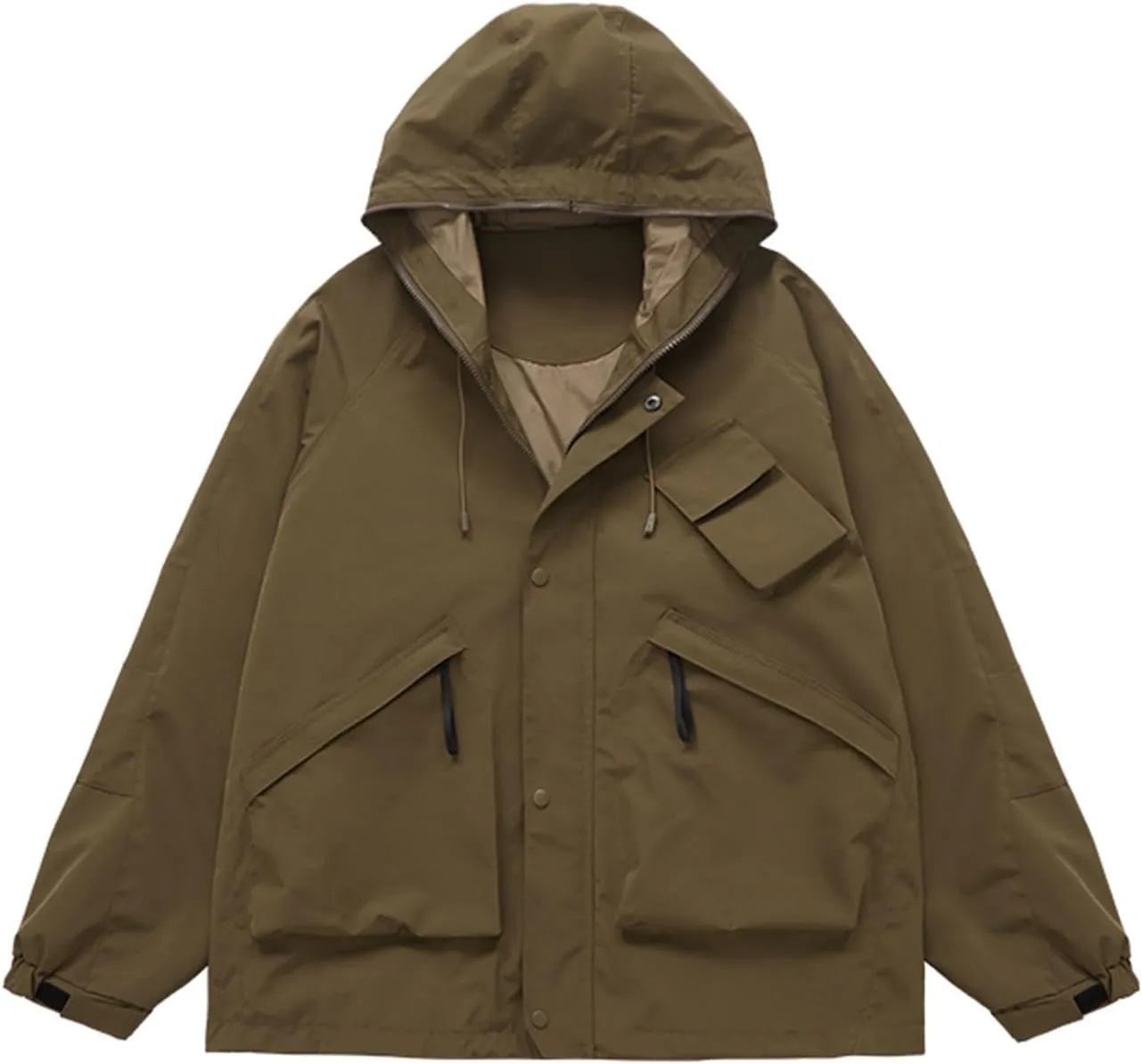 Men's SoftShell Jacket Lightweight Soft Shell Water proof Windproof Outdoor Hooded Zip Hiking Rain Coat Size S to 2XL