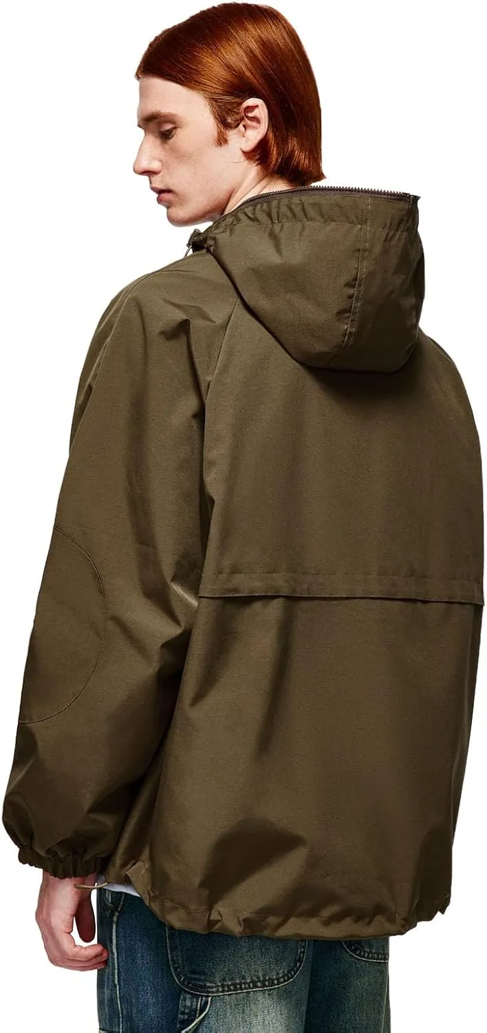 Men's SoftShell Jacket Lightweight Soft Shell Water proof Windproof Outdoor Hooded Zip Hiking Rain Coat Size S to 2XL