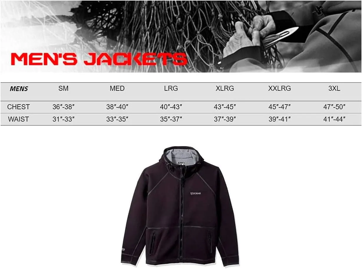 Men's Typhoon Neoprene Waterproof Windproof Warm Comfortable Maneuverable Foul Weather Jacket
