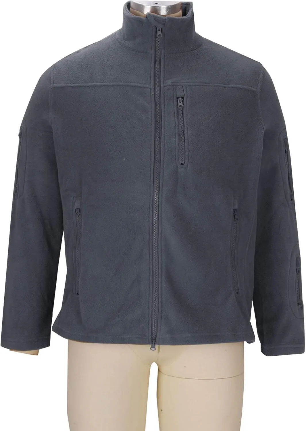 Men's Winter Jacket,Casual Tactical Fleece Jacket Men Warm Thermal Stand Collar Fuzzy Lightweight Coat Outwear