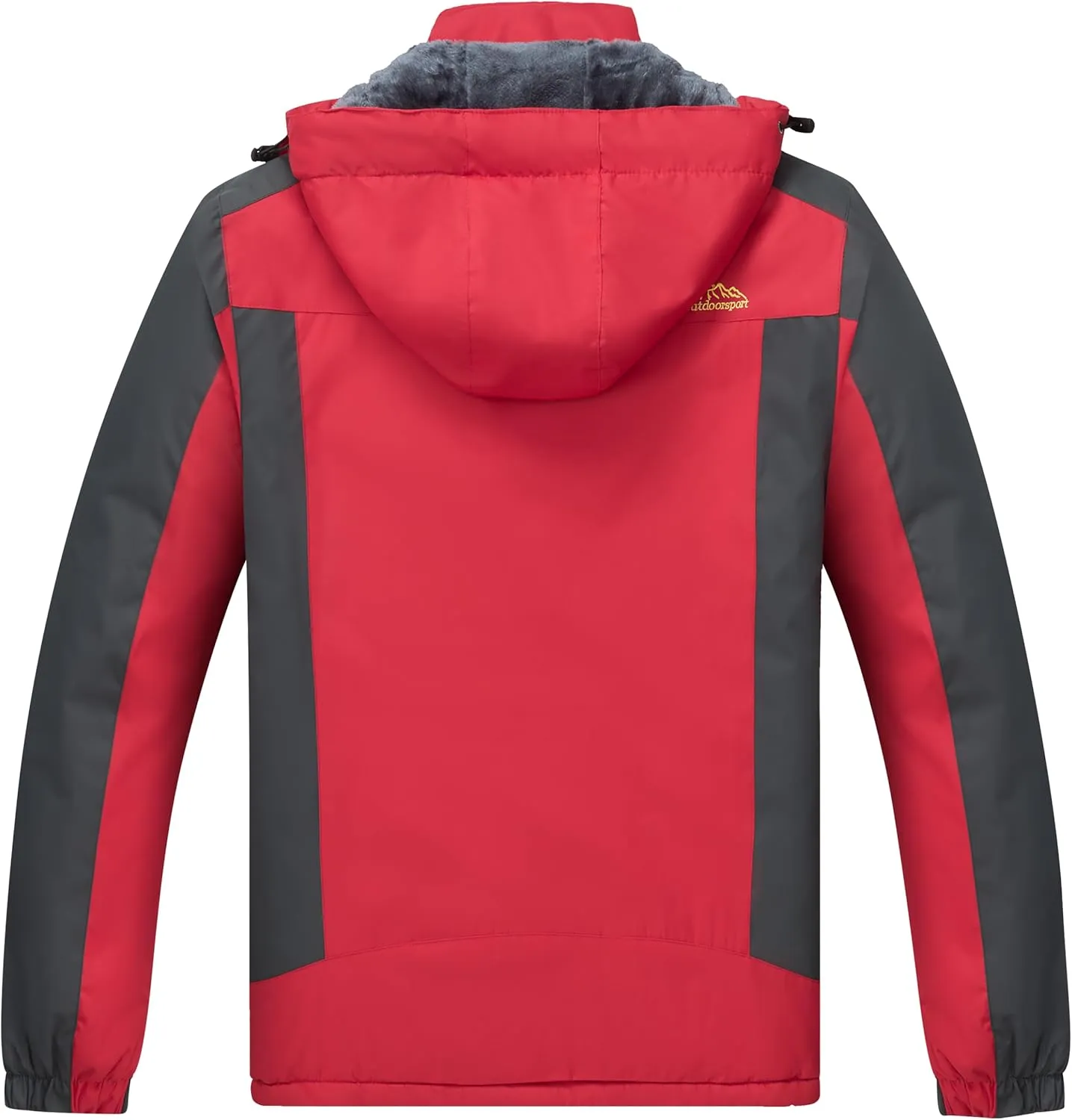 Men's Winter Ski Jacket Warm Waterproof Fleece Liner Snow Coat Hooded Windproof Mountain Raincoat