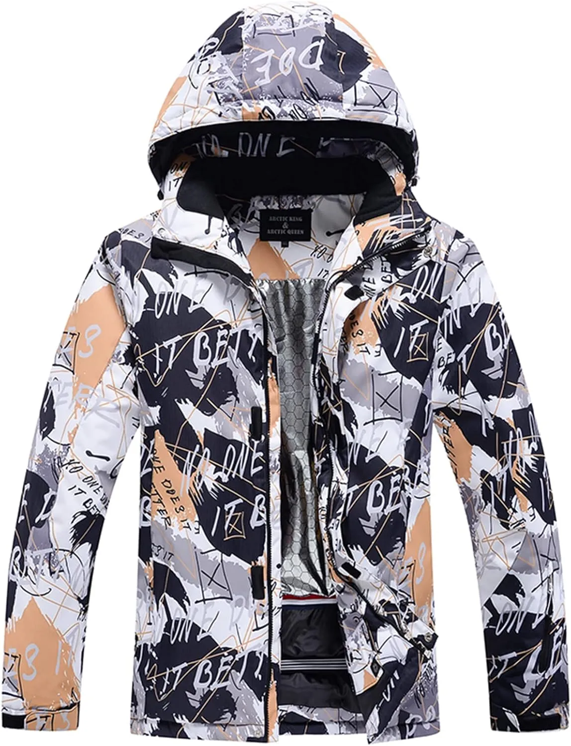 Mens Winter Ski Suit Two Piece Snow Suit Waterproof Ski Jacket and Pants Set Outdoor Snowboard Jacket