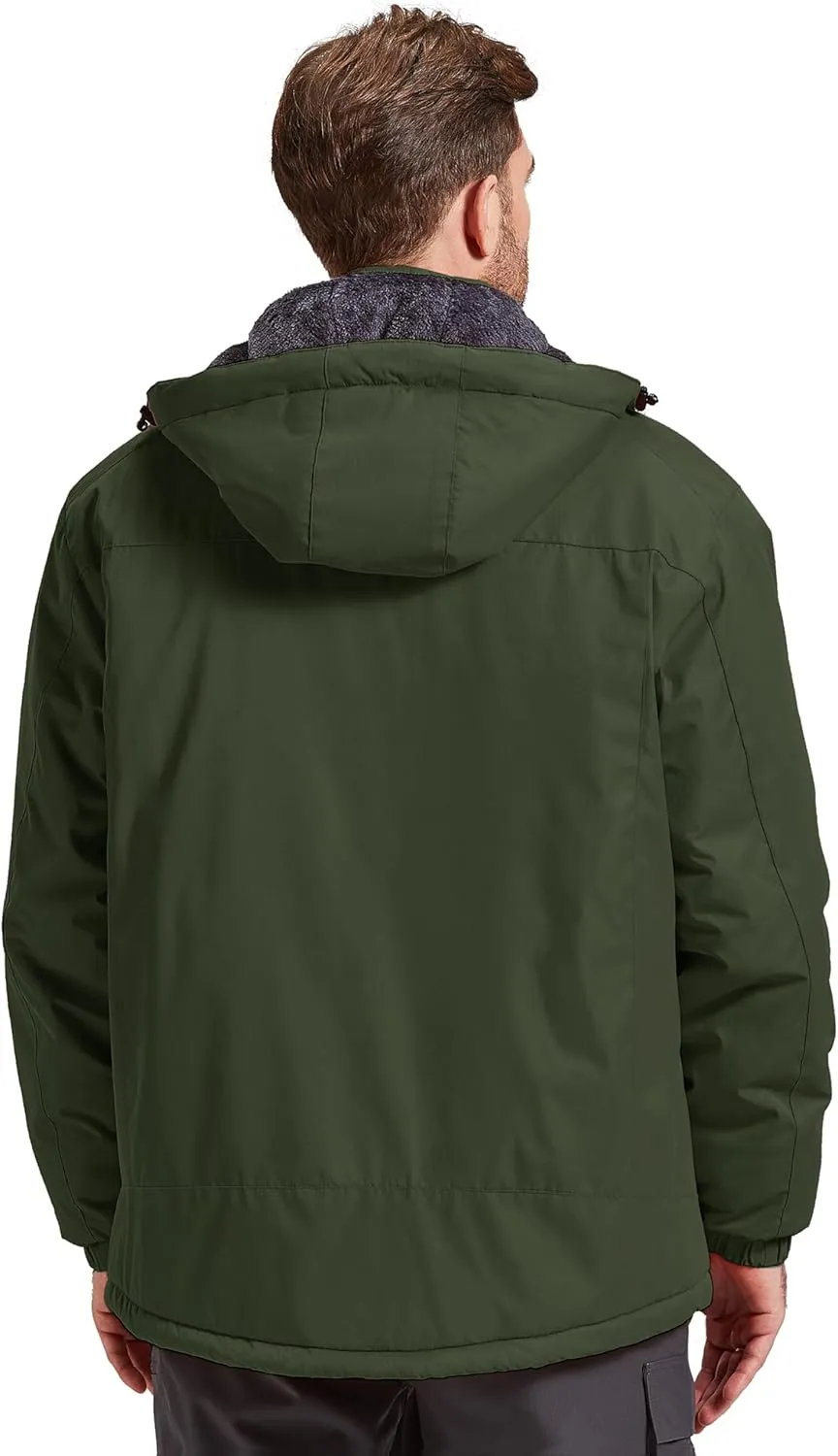 Men's Winter Skiing Jacket Waterproof Warm Snow Fleece LiningCoat Mountain Hooded Windproof Rain Jacket S-5XL