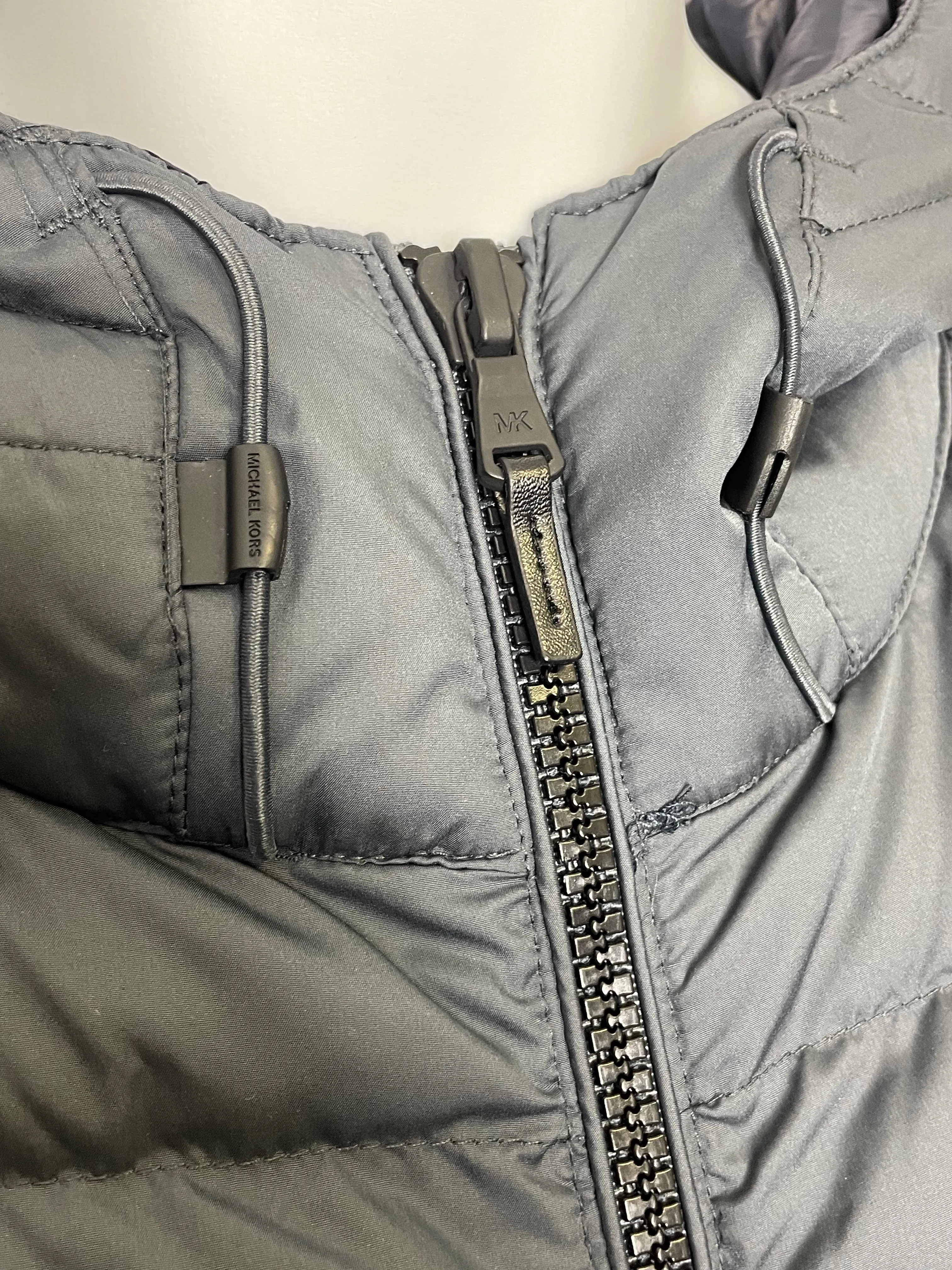 Michael Kors Men's Down Packable Puffer Jacket Gunmetal Grey L/XXL