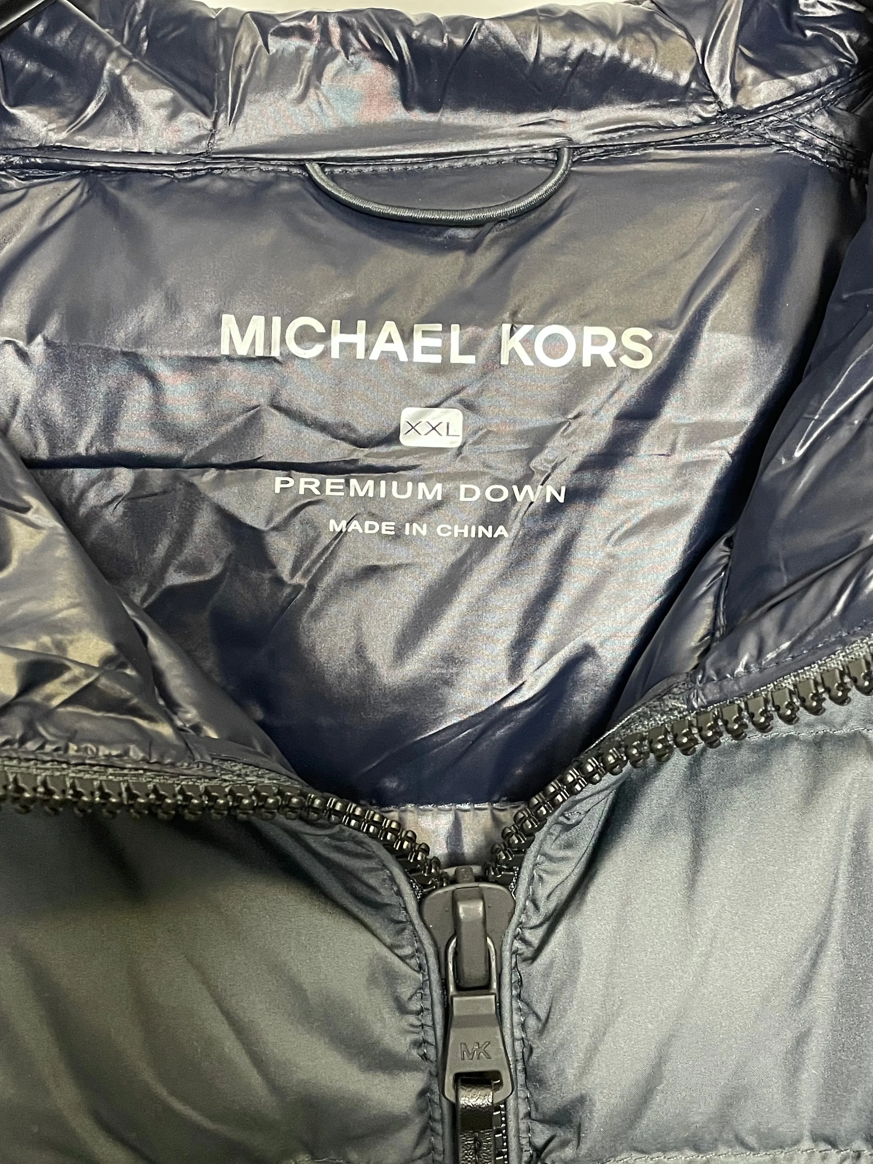 Michael Kors Men's Down Packable Puffer Jacket Gunmetal Grey L/XXL