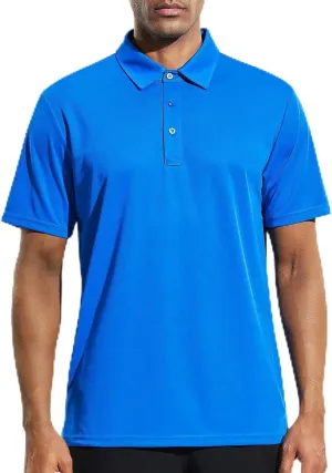 MIER Men's Quick Dry Polo Shirts Polyester Casual Collared Tennis Shirts, Moisture-Wicking, Short Sleeve