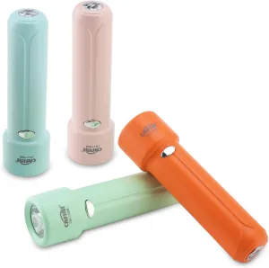 Mini Flashlight, 4 Pack Led Rechargeable Flashlights High Lumens, 3 Modes Small Handheld Macaron Colorful Pocket Flashlight for Camping, Hiking, Indoor