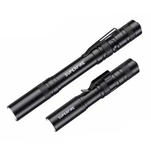 Mini LED Flashlight Pen Light with Clip, 160 Lumens, 5W Aluminum Alloy Torch for Outdoor Camping and Emergency
