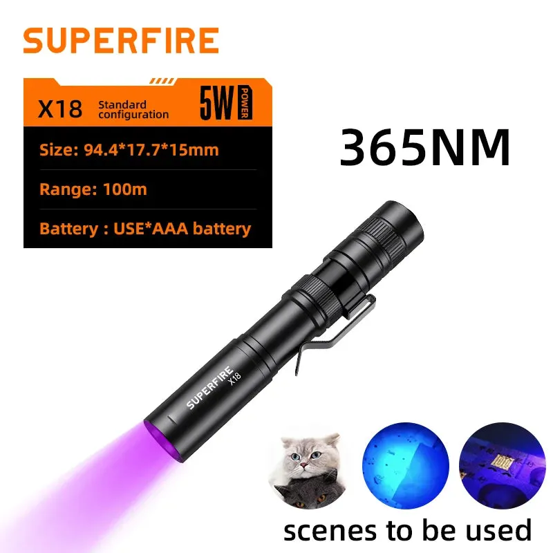 Mini LED Flashlight Pen Light with Clip, 160 Lumens, 5W Aluminum Alloy Torch for Outdoor Camping and Emergency