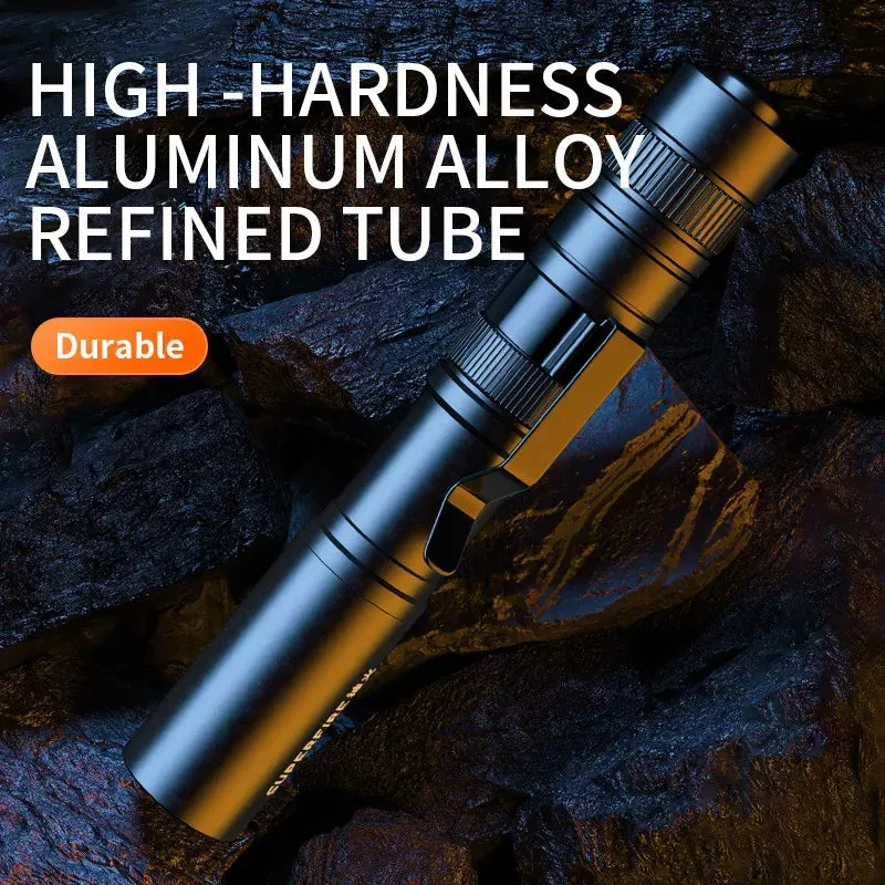 Mini LED Flashlight Pen Light with Clip, 160 Lumens, 5W Aluminum Alloy Torch for Outdoor Camping and Emergency