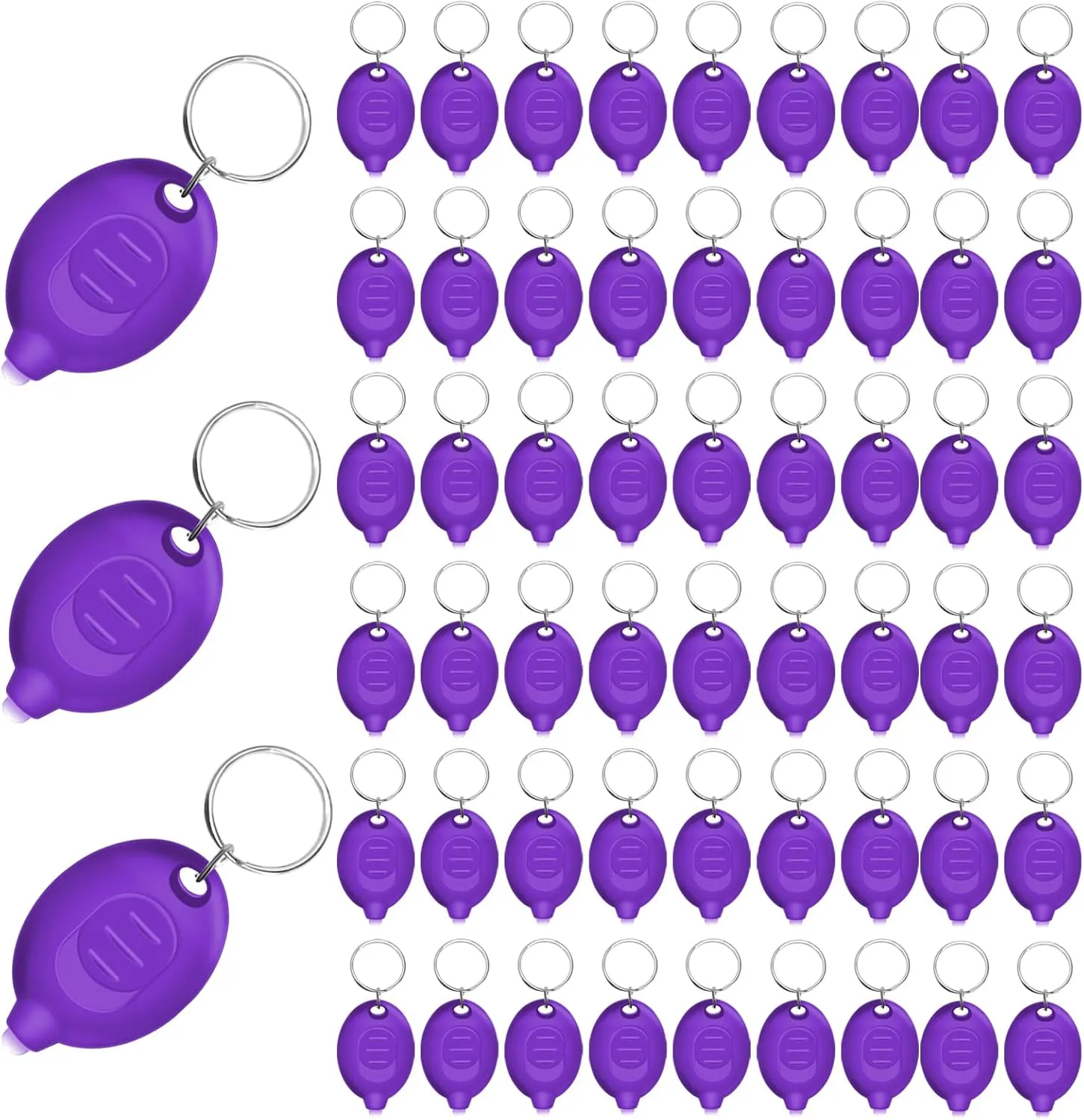 Mini UV Keychain Flashlight, Portable Black Light, 12 Lumen Ultra Bright Tiny Flashlight, Small Keychain Flashlight for Stain Detection & Scorpion Finder, Battery included (48PCS)