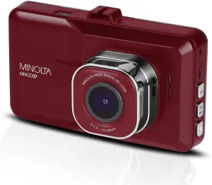 Minolta MNCD37 Full HD 1080P Wide Angle Car Dashboard Camera with G-Sensor, Loop Recording & 3" LCD Screen