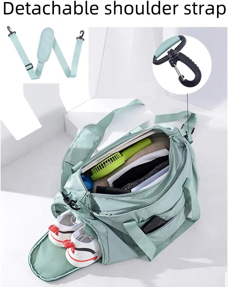 MINTEGRA Gym Bag Travel Duffle Bag Dry Wet Pocket with Shoe Compartment Tote Bag for Beach Swim Fitness