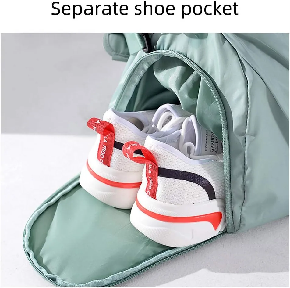 MINTEGRA Gym Bag Travel Duffle Bag Dry Wet Pocket with Shoe Compartment Tote Bag for Beach Swim Fitness