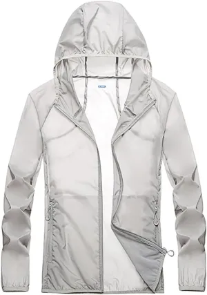 Mnjyihy Men Women Quick Dry Skin Jackets Waterproof Anti-UV Coats Couple Outdoor Camping Hiking Jacket