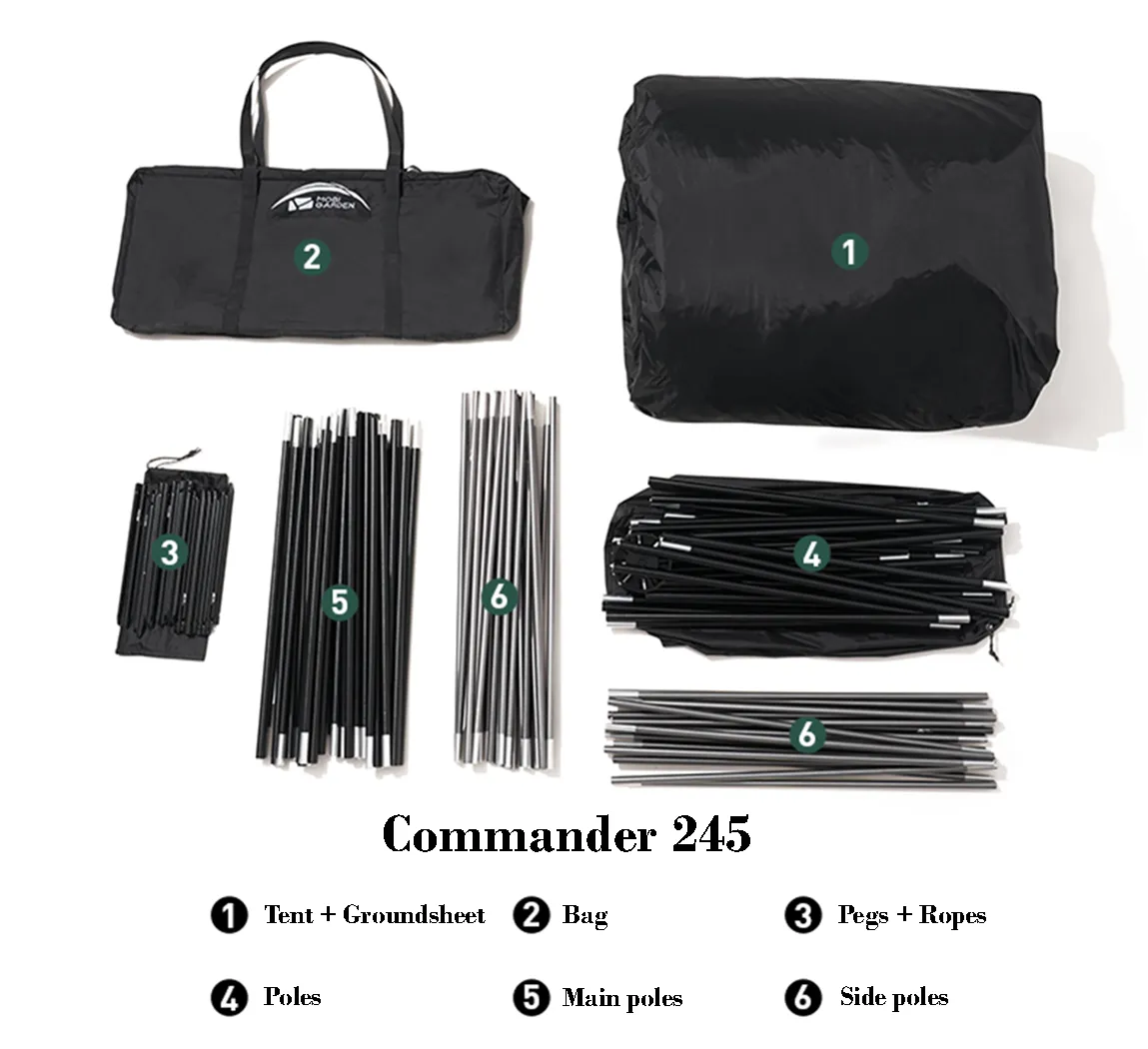 Mobi Garden Commander 245 6- 10 person - Black