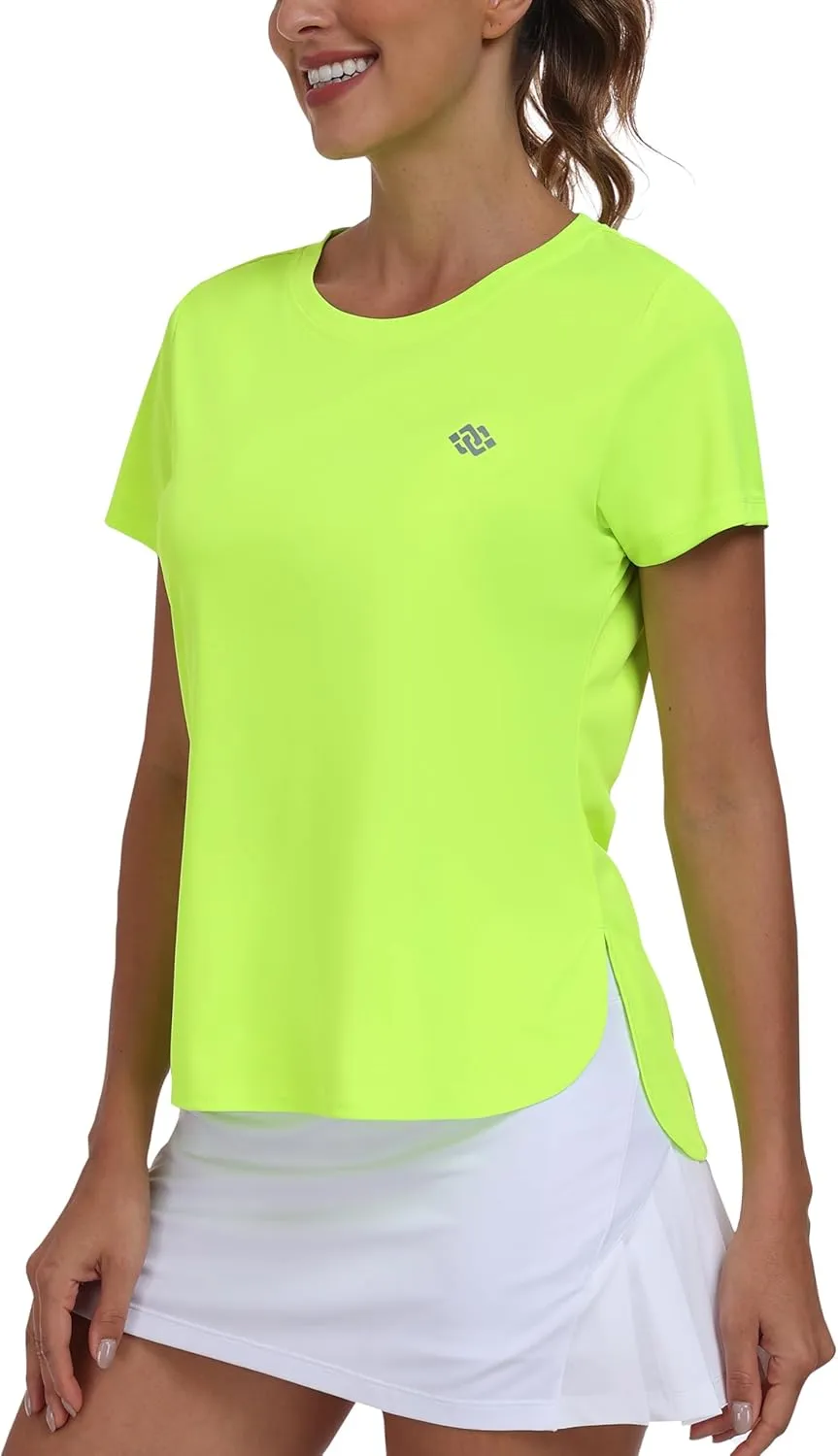 MoFiz Women's Short Sleeve Shirts UPF 50  Sun Shirt Crew Neck UV Hiking Athletic Workout Moisture Wicking Quick Dry T-Shirts