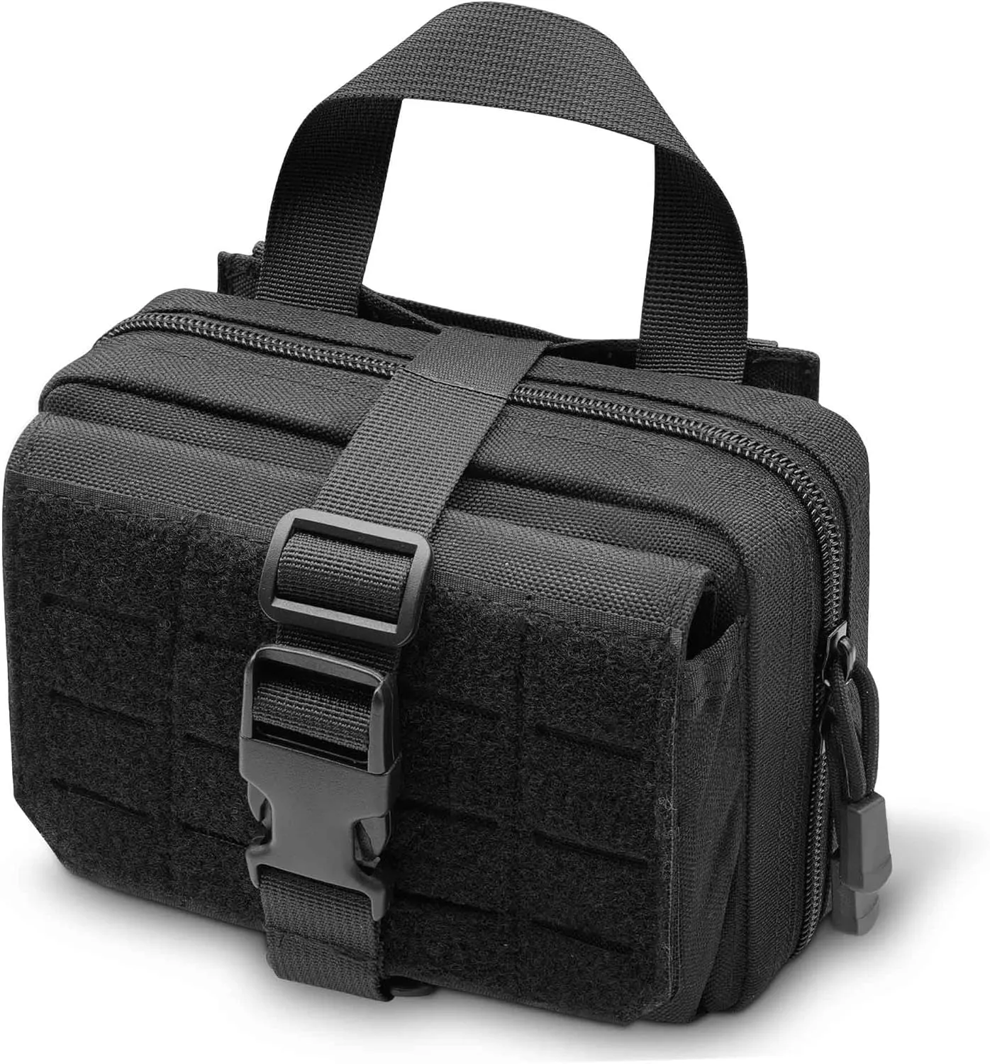 Molle Admin Pouch，1000D Laser Cut Multi Layer Tactical Tool Belt Pouch, Molle Utility Medical EMT Organizer with TQ Tourniquet Holder for Backpack Vest