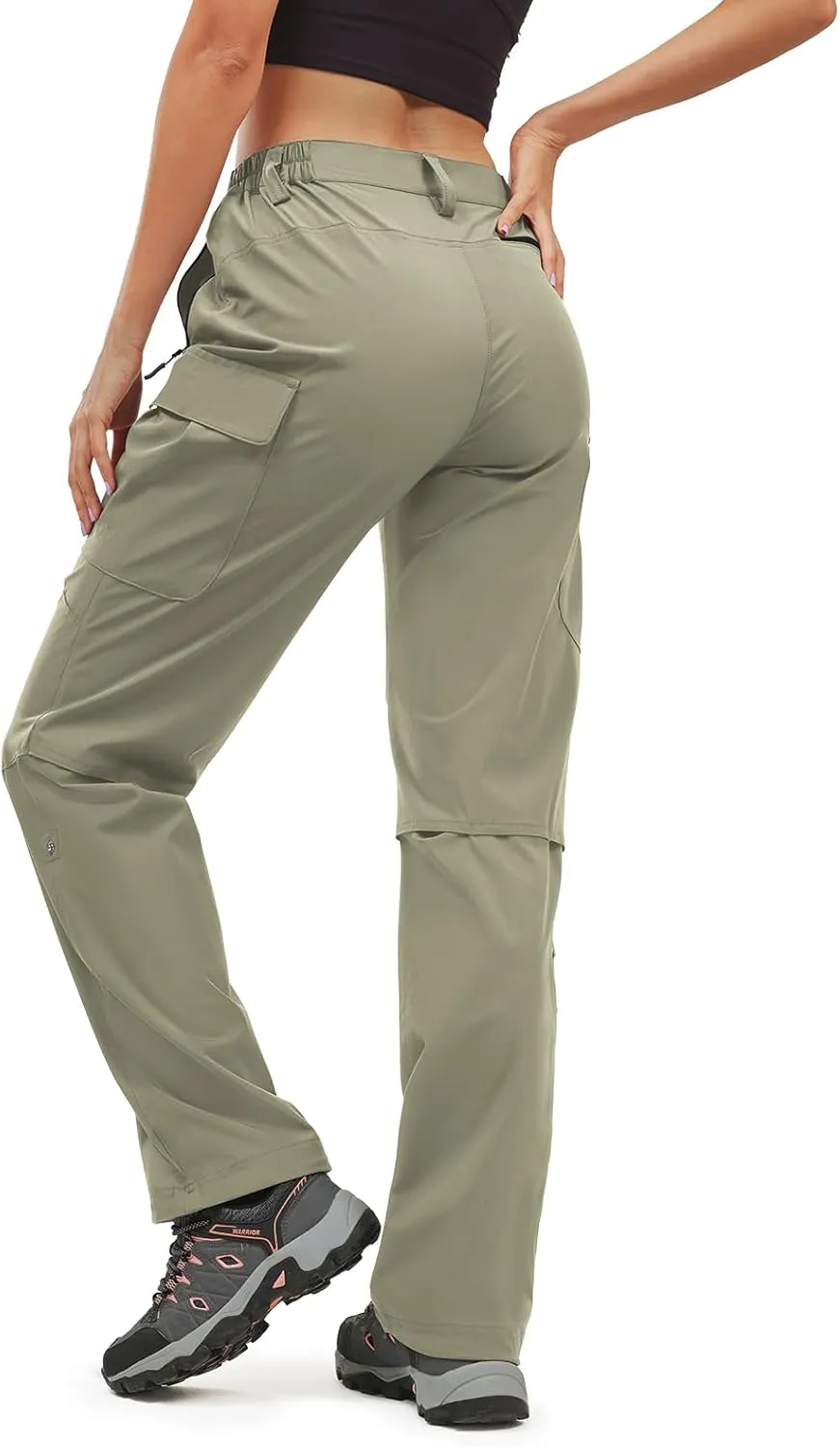 Moosehill Women's-Hiking-Pants-Cargo-Quick-Dry-Stretch-Lightweight Work Outdoor Pants with 5 Deep Pockets