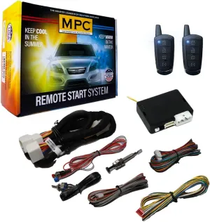 MPC Complete 2-Way Remote Start Kit Compatible with Scion xB 2011-2015 G-Key - with T-Harness - Firmware Preloaded - (2) Extended Range 4-Button 2-Way Remotes - Up to 3,000 ft