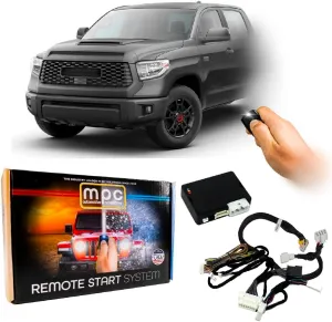 MPC Factory Remote Activated Remote Start Kit Compatible with 2018-2021 Toyota Tundra - H-Key - with T-Harness - Firmware Preloaded
