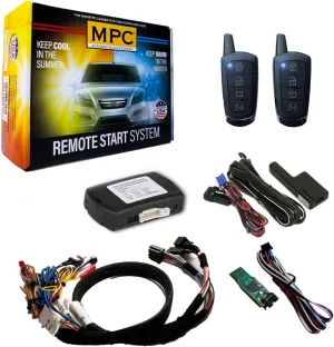 MPC Remote Starter Compatible with 2014-2018 Chevrolet Impala |Gas| |Key to Start| with T-Harness - FlashLink Updater - (2) Extended Range 4-Button 2-Way Remotes - Up to 1,000 ft Range