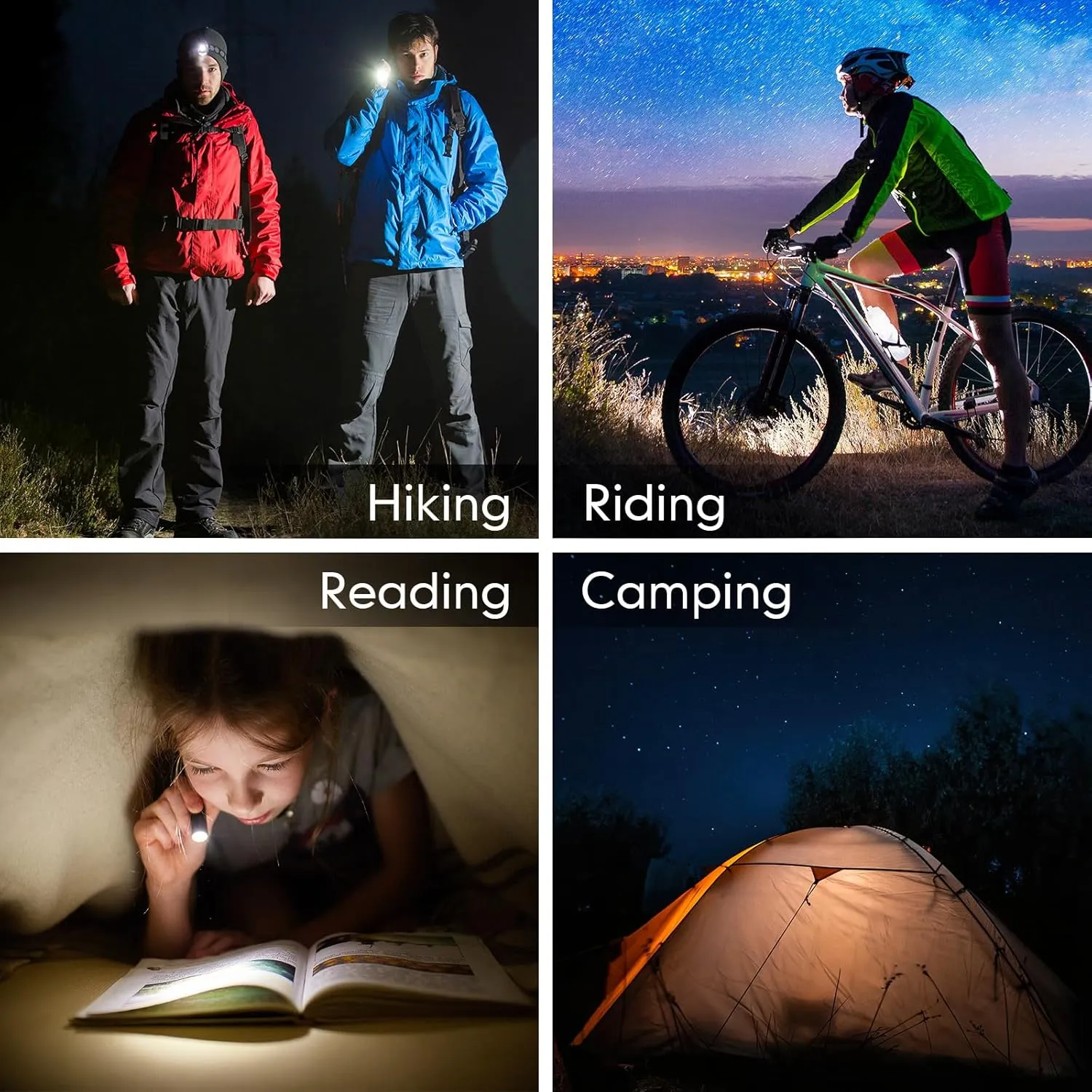 Mudder 10 Pack Mini LED Flashlight 3 Lighting Modes Small Adjustable Handheld Flashlight with Belt Clip for Camping Home Hiking Outdoor Work(Red,White Light)