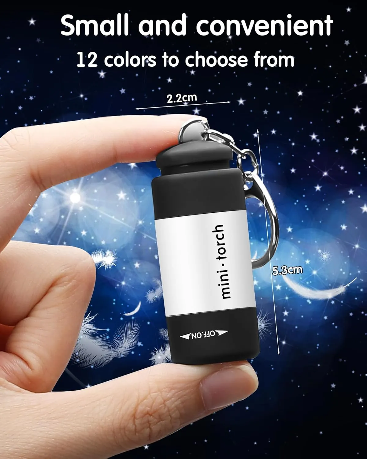 Mudder 12 Pieces Mini Keychain Flashlight Bulk Plastic Small Handheld LED USB Rechargeable Waterproof Flashlight Pocket Tiny Torch for Emergency Camping Hiking Favor(White Light in White)