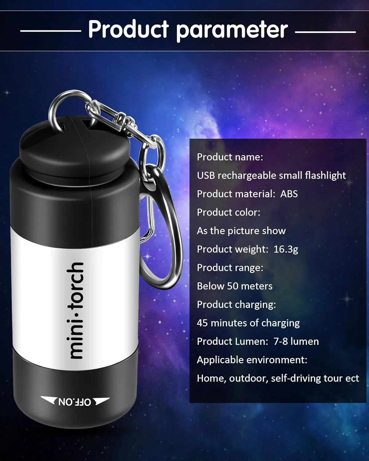Mudder 12 Pieces Mini Keychain Flashlight Bulk Plastic Small Handheld LED USB Rechargeable Waterproof Flashlight Pocket Tiny Torch for Emergency Camping Hiking Favor(White Light in White)