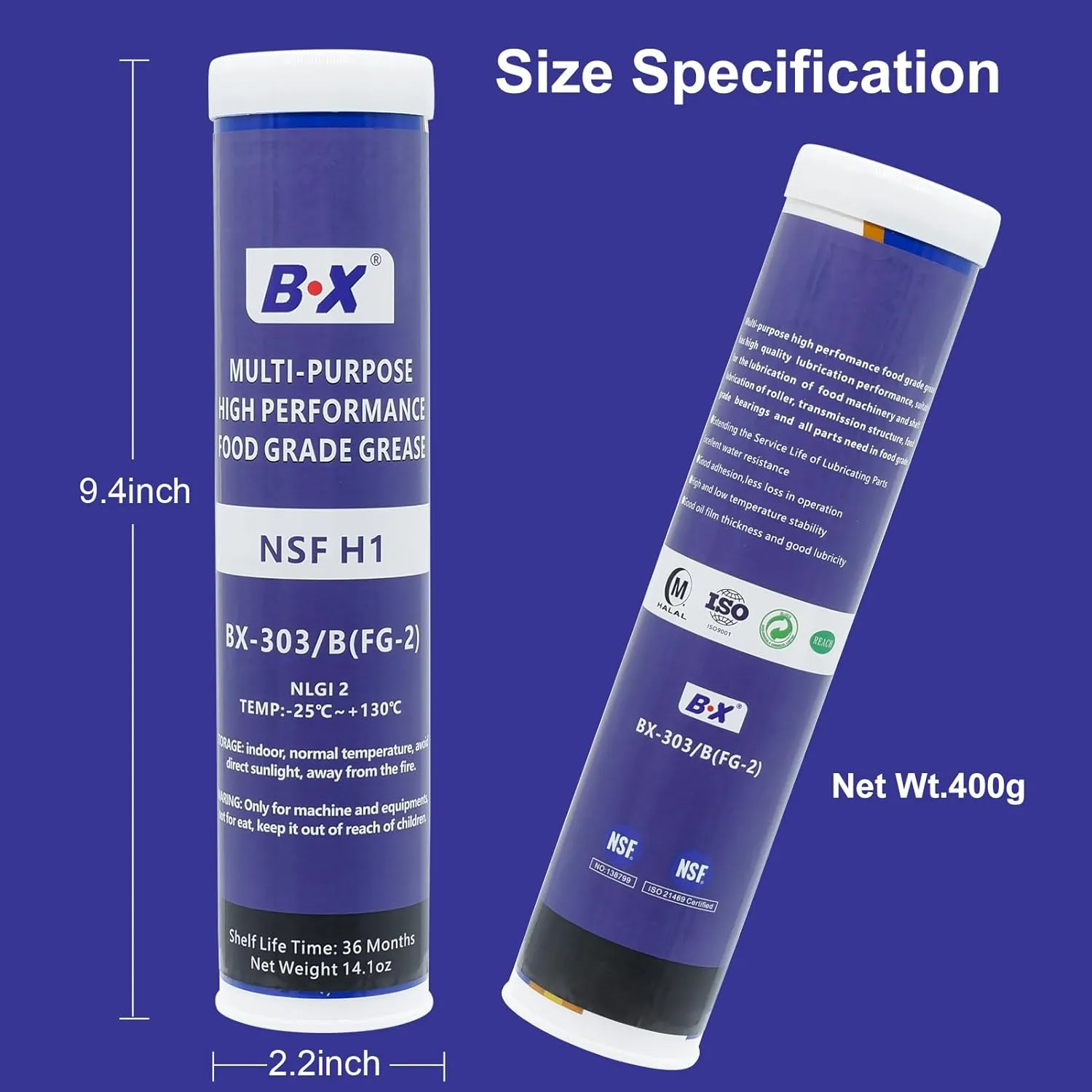 Multi-Purpose Food Grade Grease Tube for Food Plant Machineries Silicone Grease Lubricant for Plumbers Boat Accessories, Trucking, and Wheel Bearing 14.1oz x10 Packs…