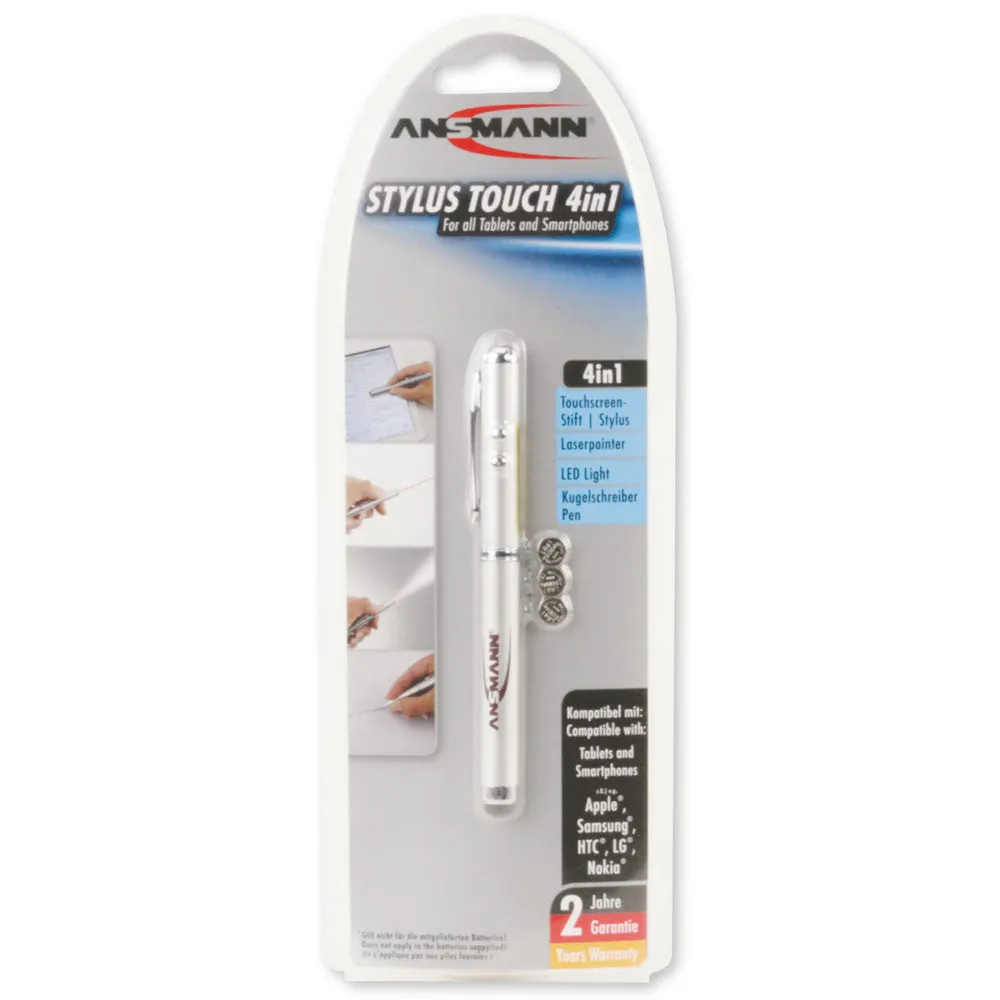 Multifunctional 4-In-1 Stylus Touch Pen