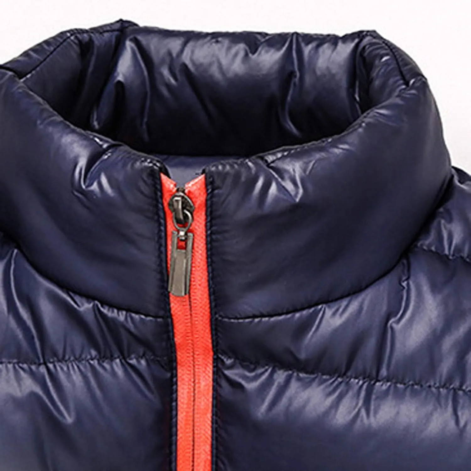 Muscularfit Men's Winter Puffer Jacket Full Zip Quilted Warm Thicken Down Coats Lightweight Windproof Stand Collar Jackets