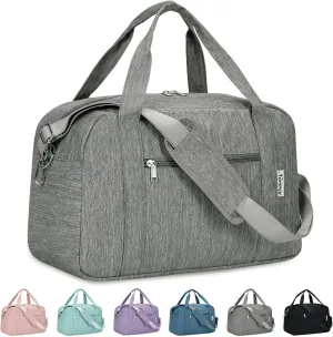 Narwey 18" Carry on Bag Underseat Luggage for Airplane Spirit Airlines Personal Item Bag Travel Duffel Bag Small Gym Bag Weekender Overnight Bag with Wet Pocket for Women and Men (Grey)