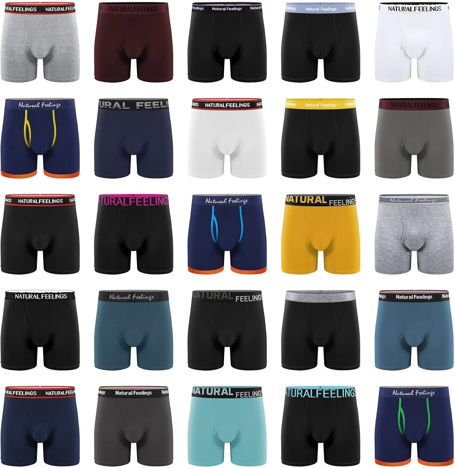 Natural Feelings Mens Underwear Coolzone Boxer Briefs for Men Pack Stretch Performance Quick Dry Sports Underwear