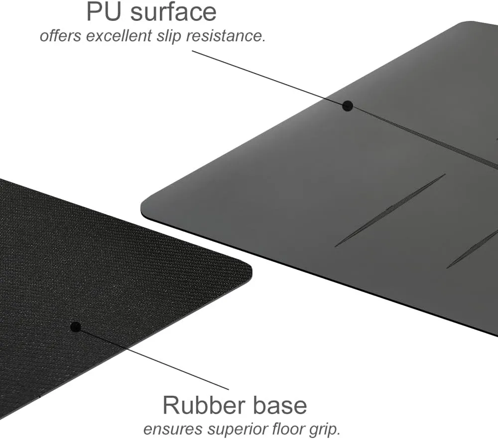 Natural Rubber Yoga Mat - Non Slip Non Toxic - 72’'x26.8''x5mm - Hot Yoga, Pilates, Floor Workout - For Women and Men - with Carrying Bag