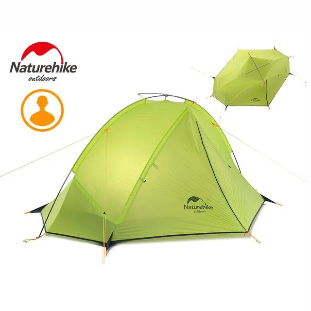 NatureHike Aluminum 2 Silicone Outdoor 4 Fabric Tents Tent ultralight Expert assistance Rod Season Outstanding support Person Camping Tent Double-layer 20D