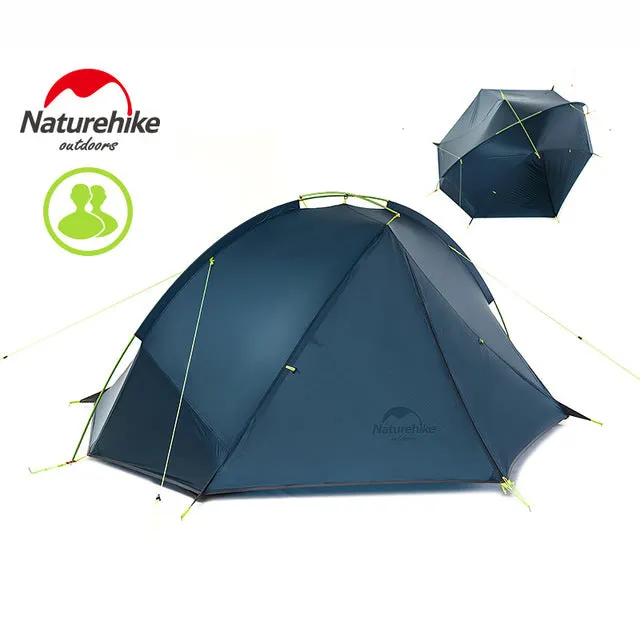 NatureHike Aluminum 2 Silicone Outdoor 4 Fabric Tents Tent ultralight Expert assistance Rod Season Outstanding support Person Camping Tent Double-layer 20D