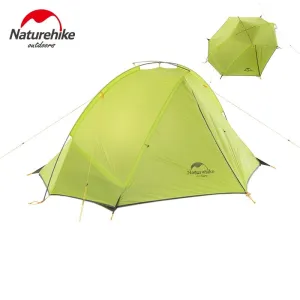 NatureHike Aluminum 2 Silicone Outdoor 4 Fabric Tents Tent ultralight Expert assistance Rod Season Outstanding support Person Camping Tent Double-layer 20D