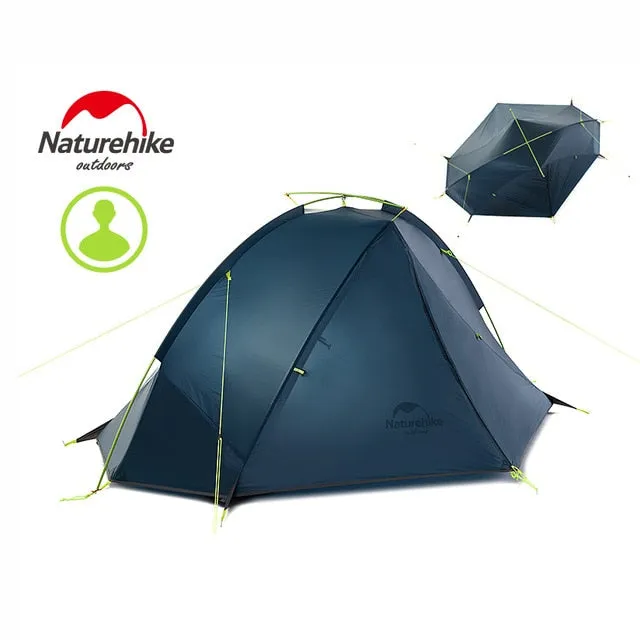 NatureHike Aluminum 2 Silicone Outdoor 4 Fabric Tents Tent ultralight Expert assistance Rod Season Outstanding support Person Camping Tent Double-layer 20D