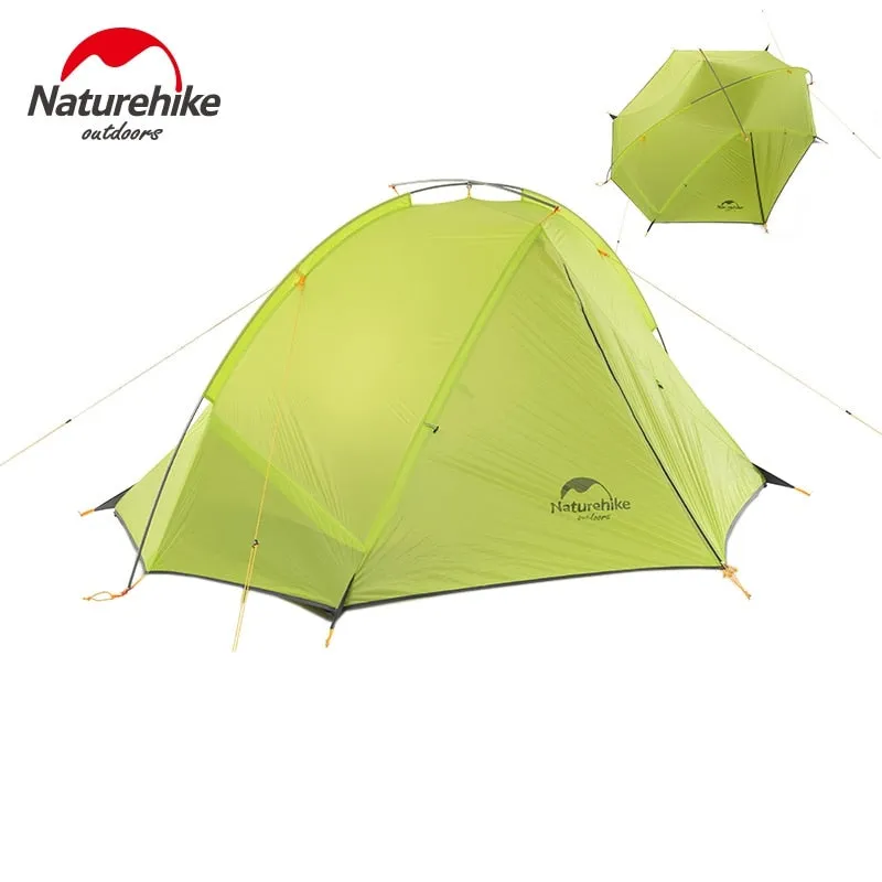 NatureHike Aluminum 2 Silicone Outdoor 4 Fabric Tents Tent ultralight Expert assistance Rod Season Outstanding support Person Camping Tent Double-layer 20D