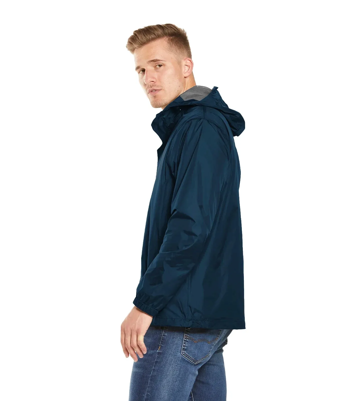 Navy Pack-It-Pocket Rain Jacket