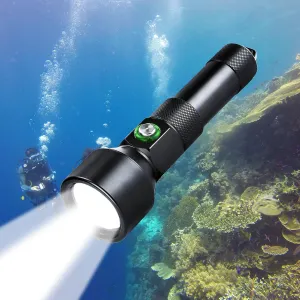 ND22 Dive Light - 1300 Lumens Compact Bright Scuba Diving Torch, IP68 Waterproof Submersible Flashlight with 8-Degree Focused Narrow Beam for Underwater Exploration