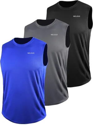 NELEUS Men's Dry Fit Workout Running Muscle Tank Top