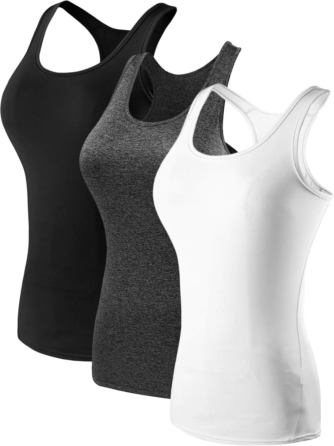 NELEUS Women's 3 Pack Compression Base Layer Dry Fit Tank Top
