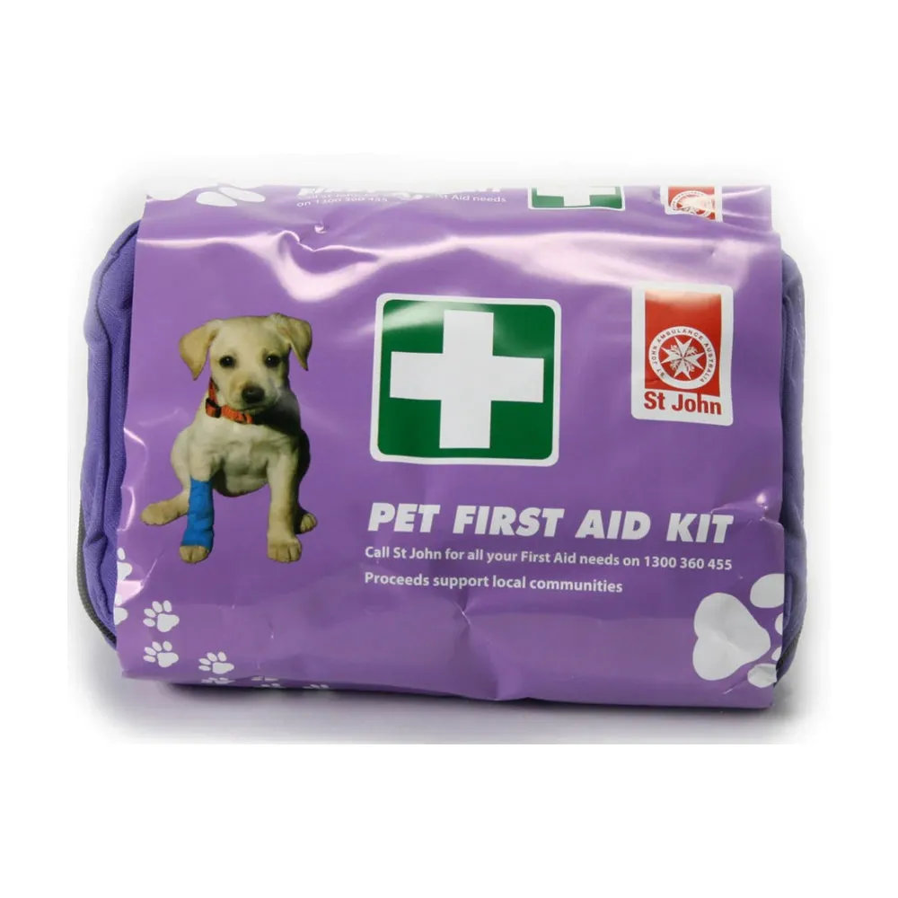 New ST JOHN AMBULANCE Pet First Aid Kit, Pre & Post Care #600401